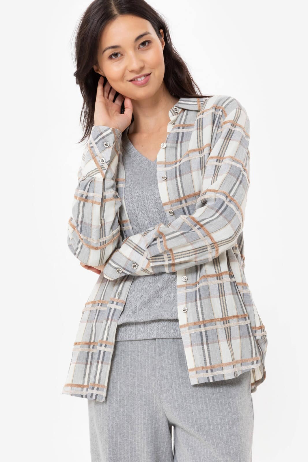 Grey flannel blouse - Image 2