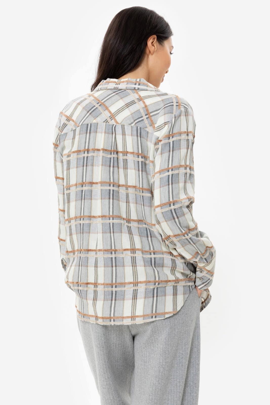 Grey flannel blouse - Image 3