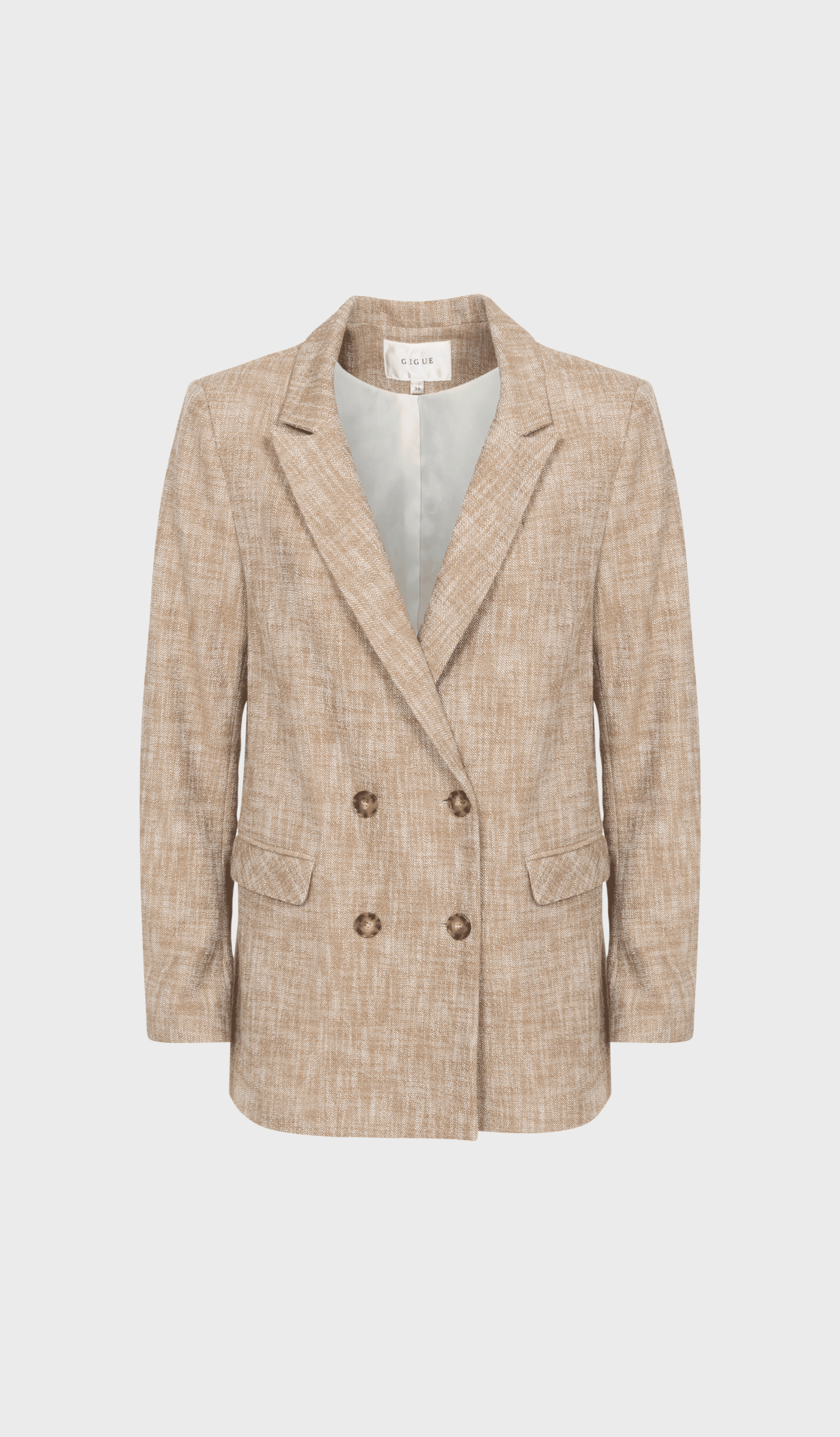 Mokka double-breasted blazer