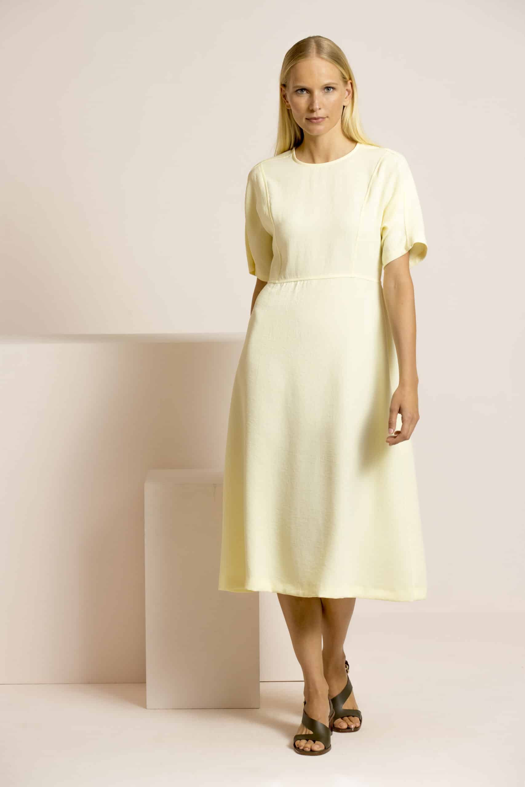 Yellow relaxed-fit long dress - Image 2