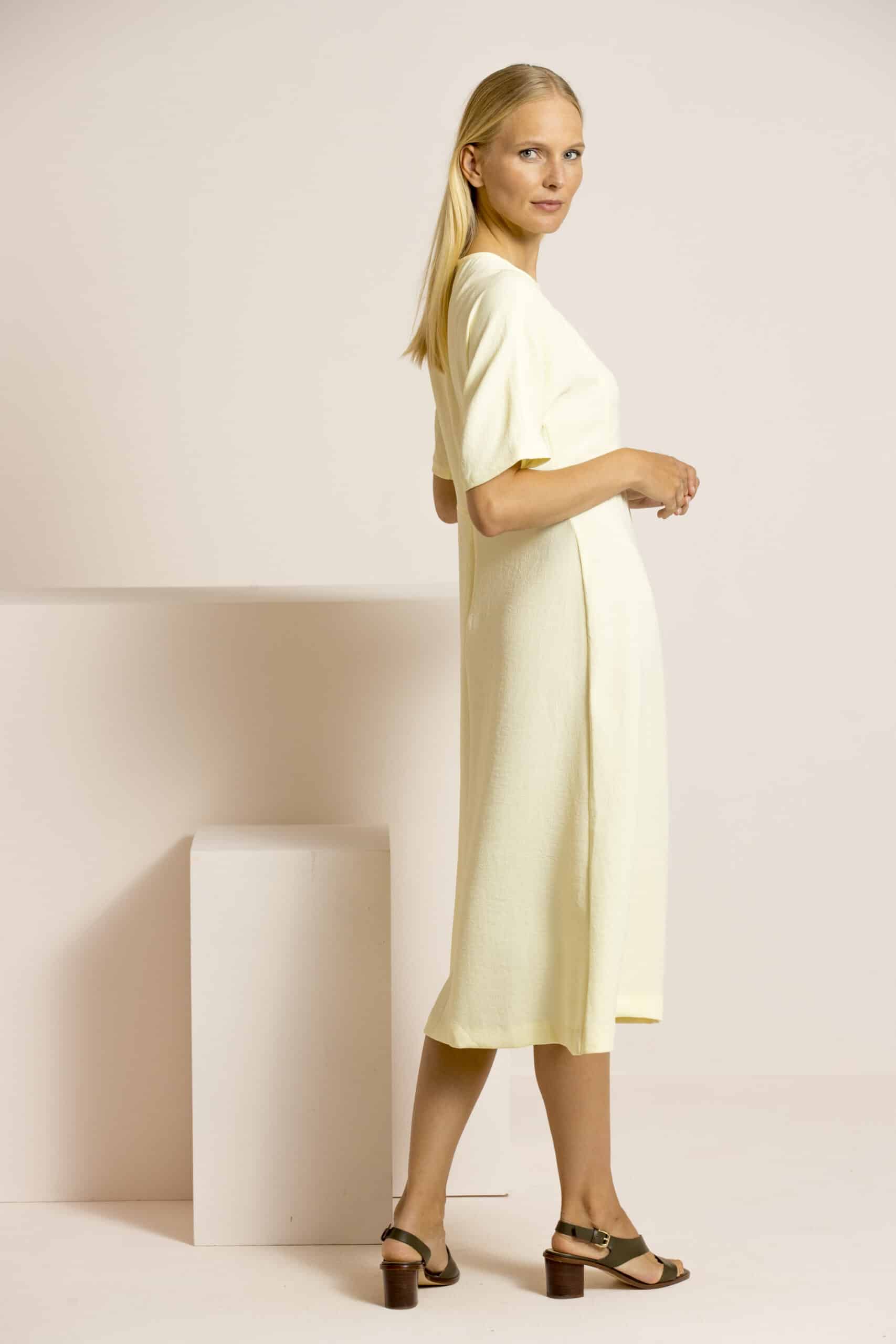 Yellow relaxed-fit long dress - Image 3