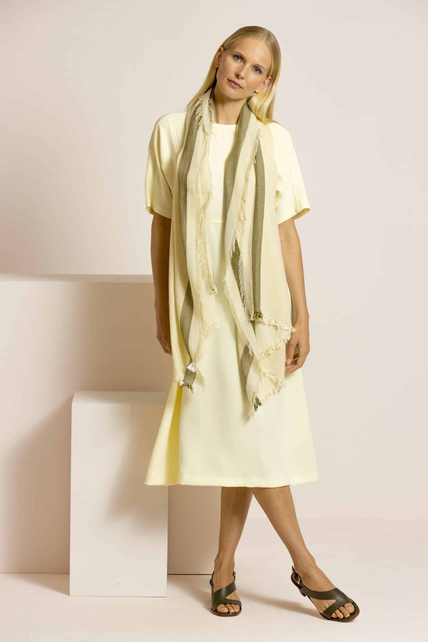 Yellow relaxed-fit long dress - Image 7