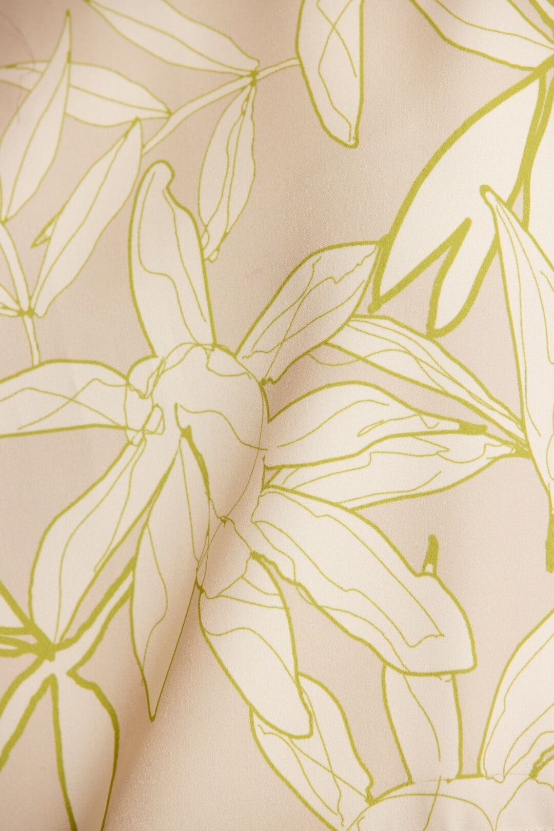 Beige foliage print relaxed dress - Image 5