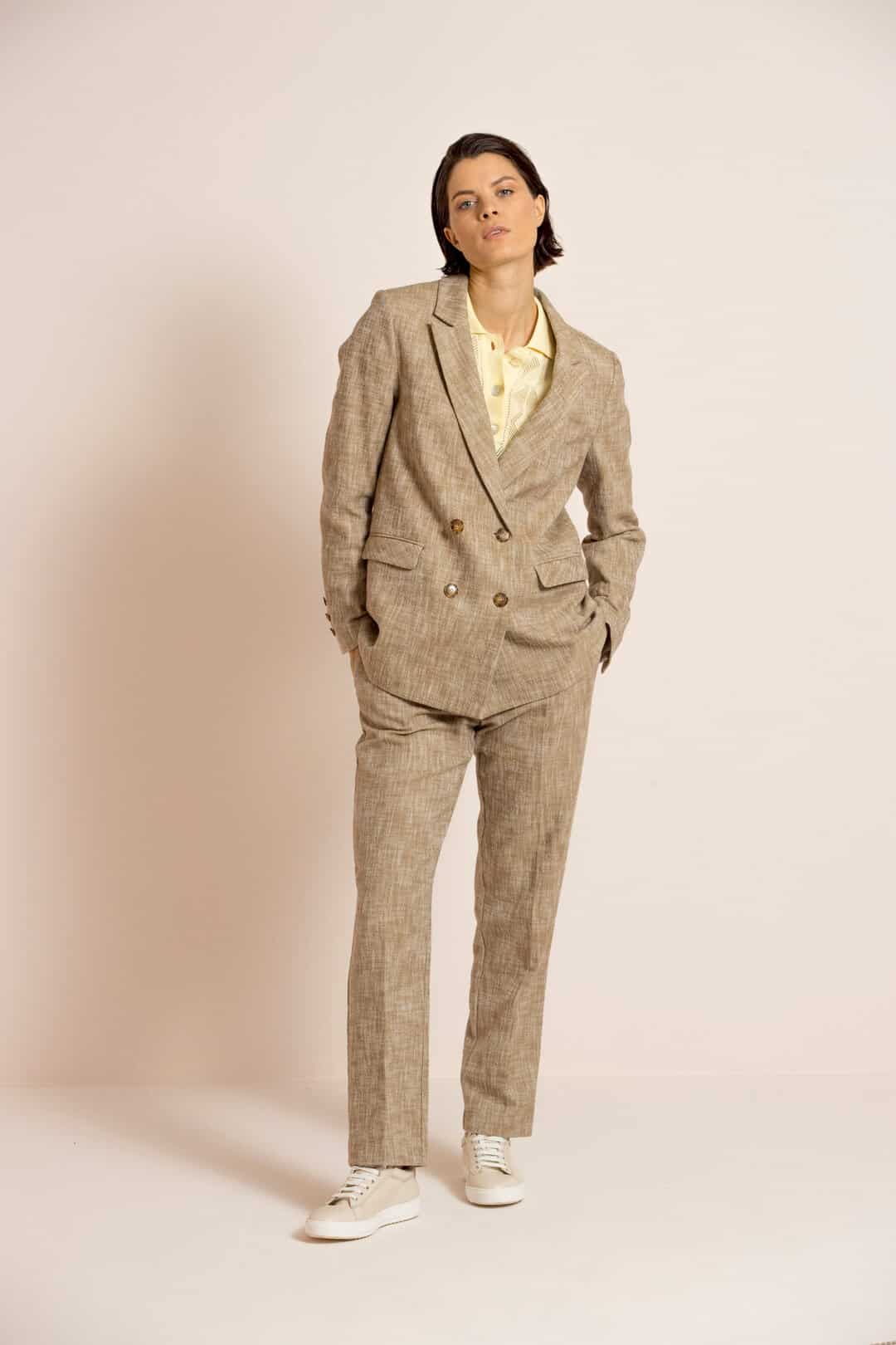 Mokka double-breasted blazer - Image 5