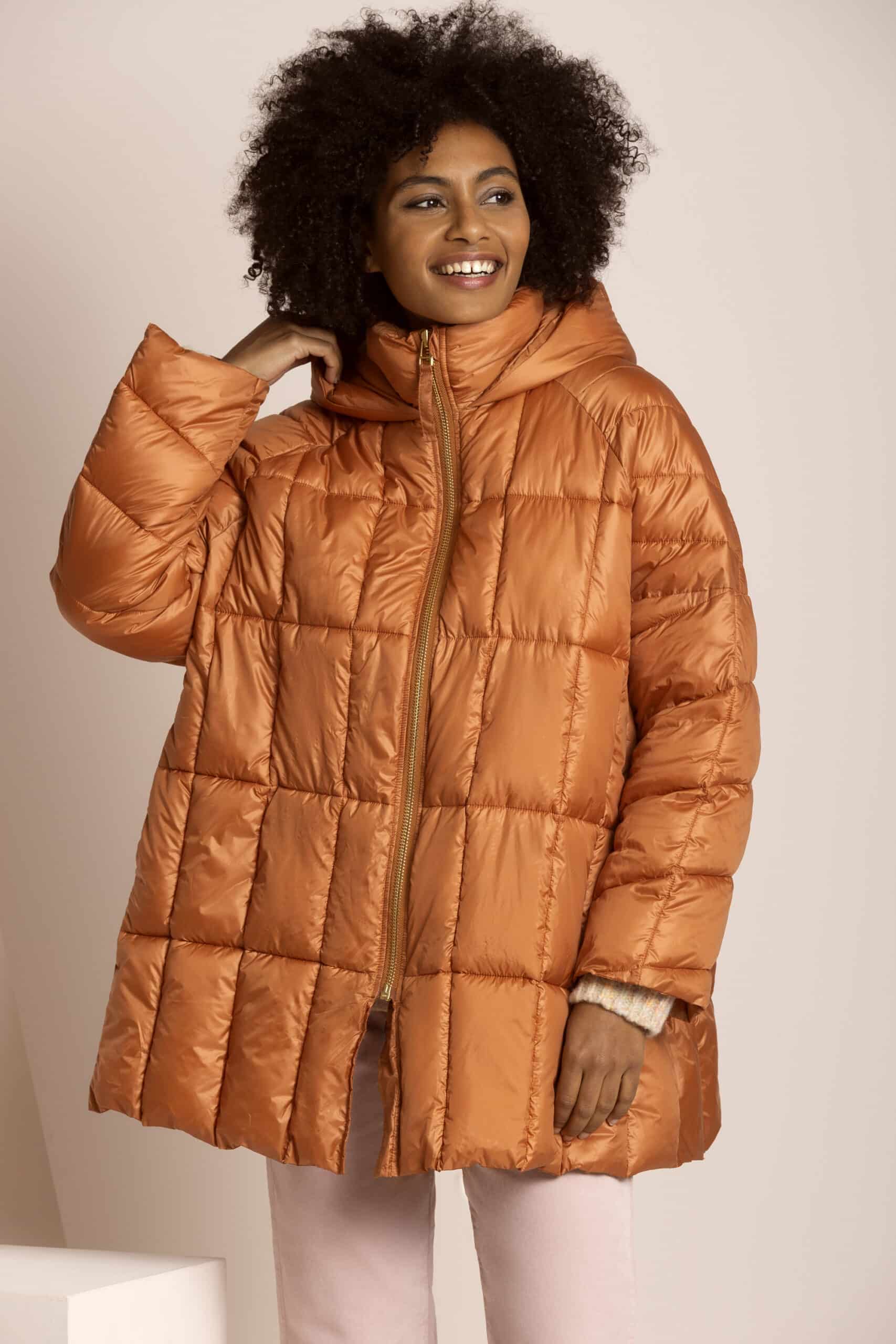 Orange padded windbreaker jacket - Image 2