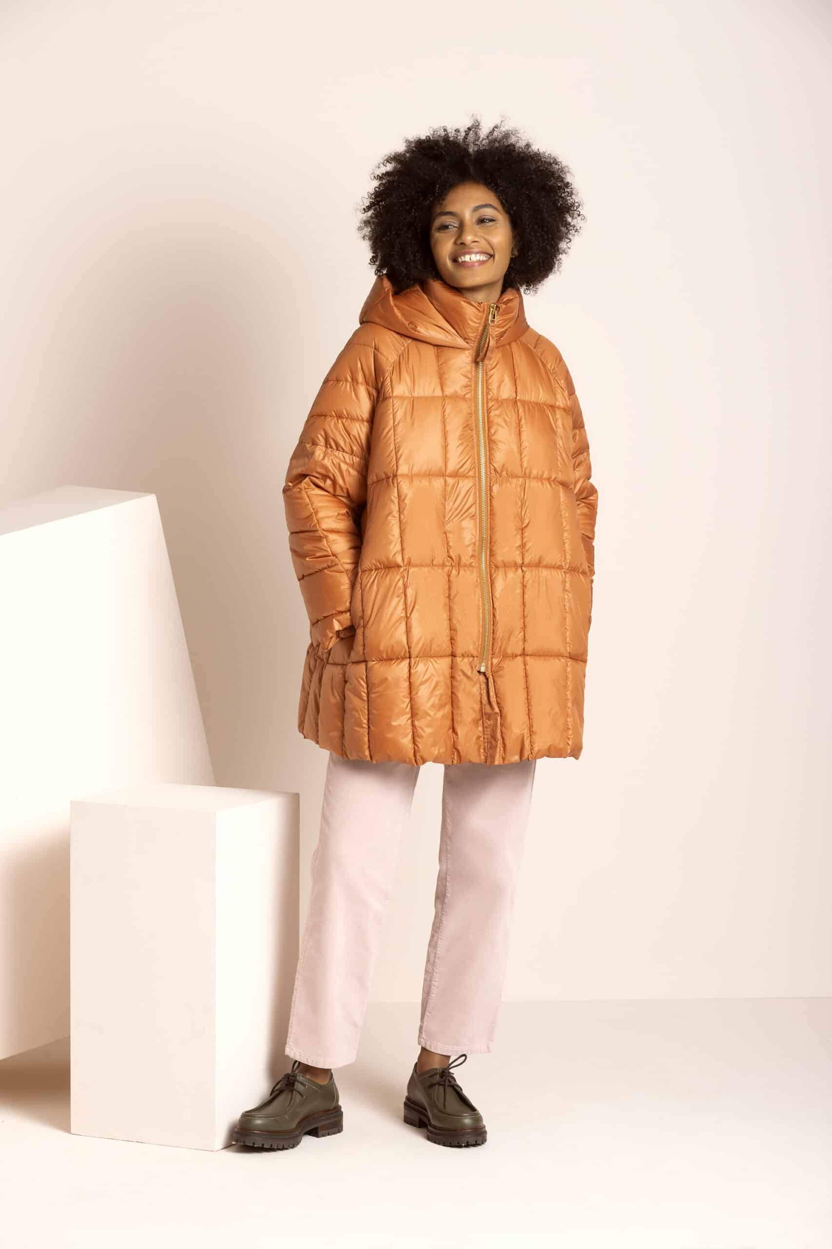 Orange padded windbreaker jacket - Image 4