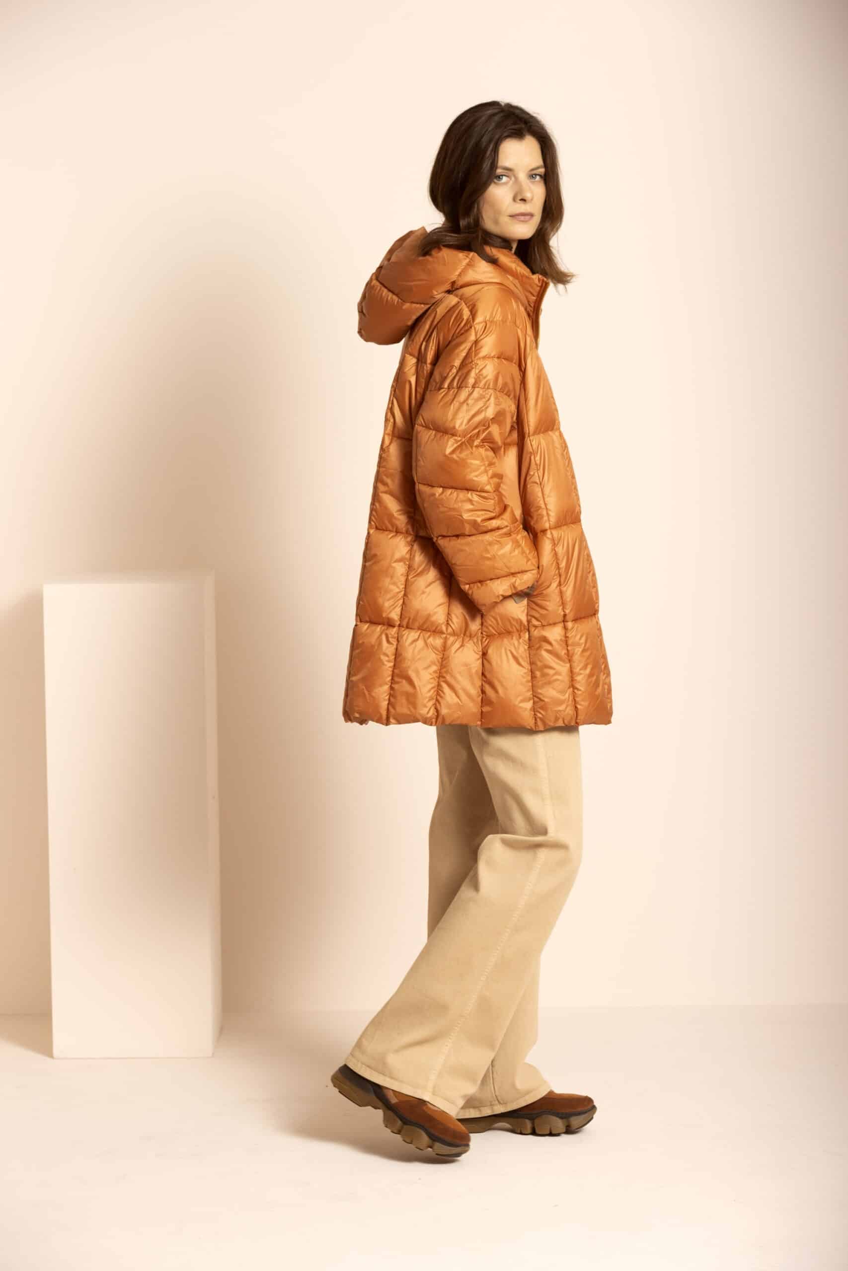Orange padded windbreaker jacket - Image 3