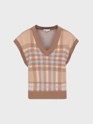 Brown and blue tinted débardeur vest
