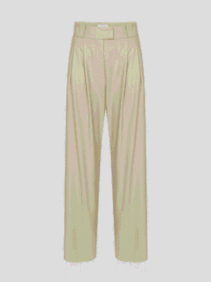 Green tailored trousers