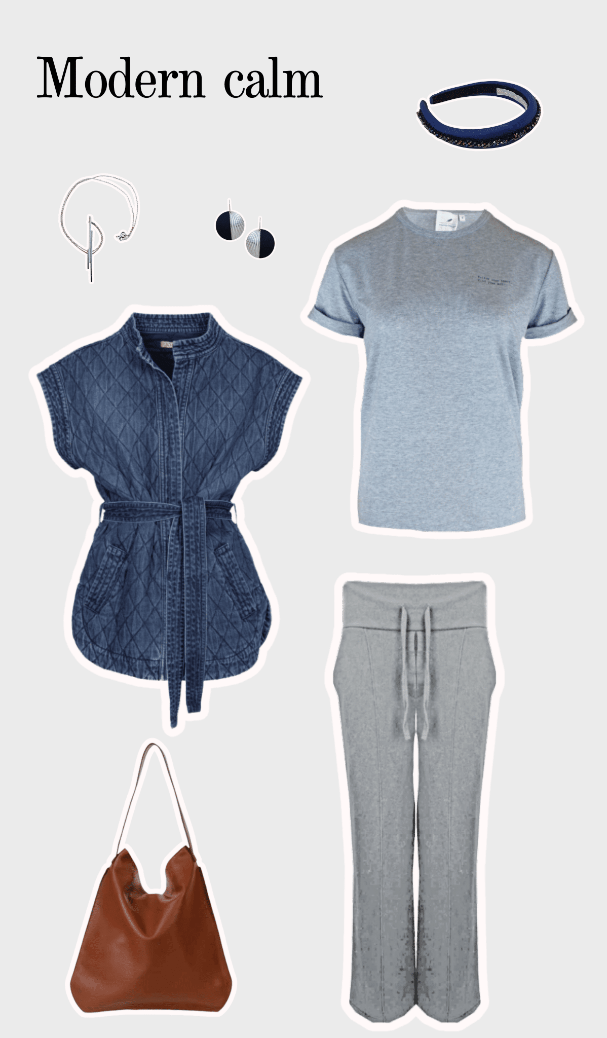 Blue denim vest with waistbelt - Image 7