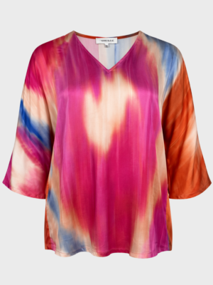 multicolour oversized blouse
