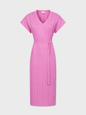 short sleeved pink dress