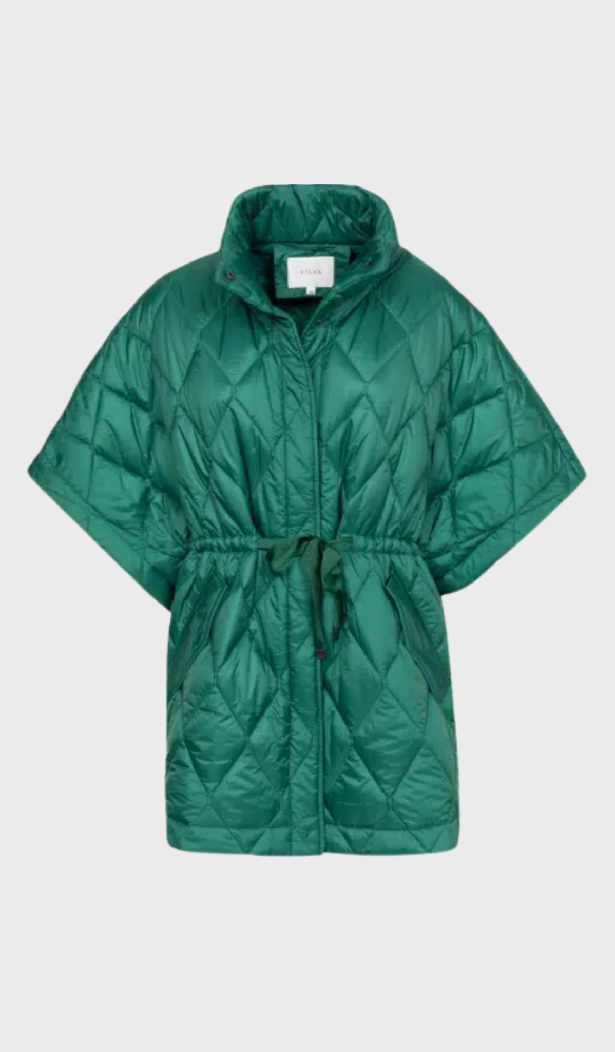 Emerald green quilted coat