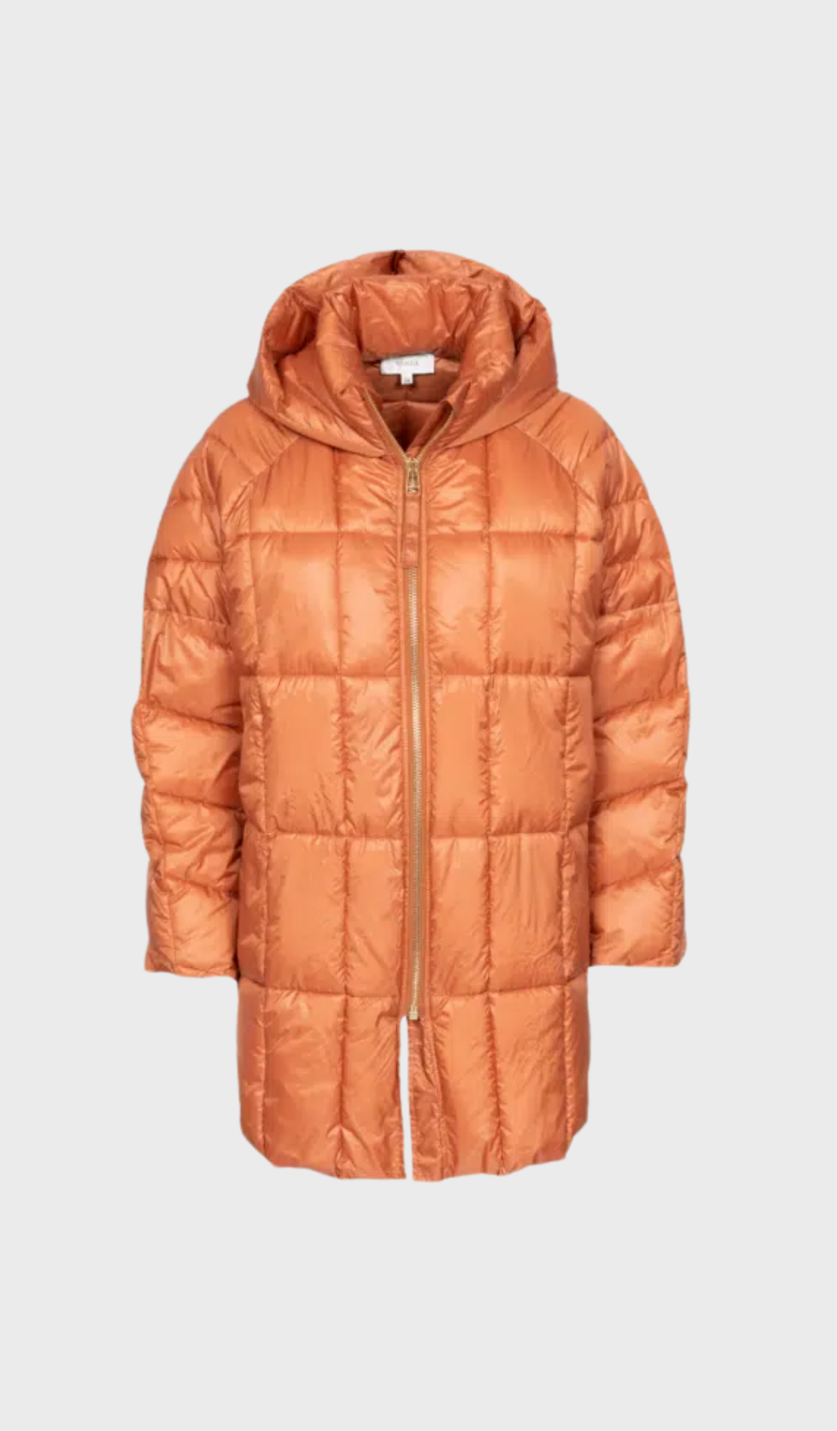 Orange padded windbreaker jacket