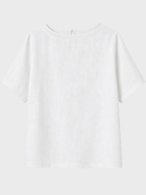 White linen top