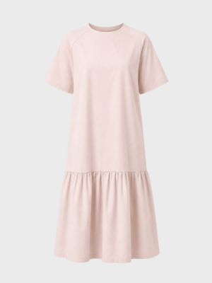 Pink dropped waist frilled dress