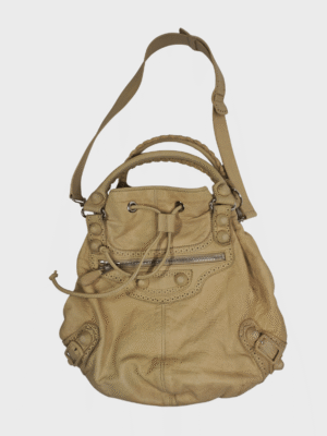 Balenciaga Pompom Leather Handbag