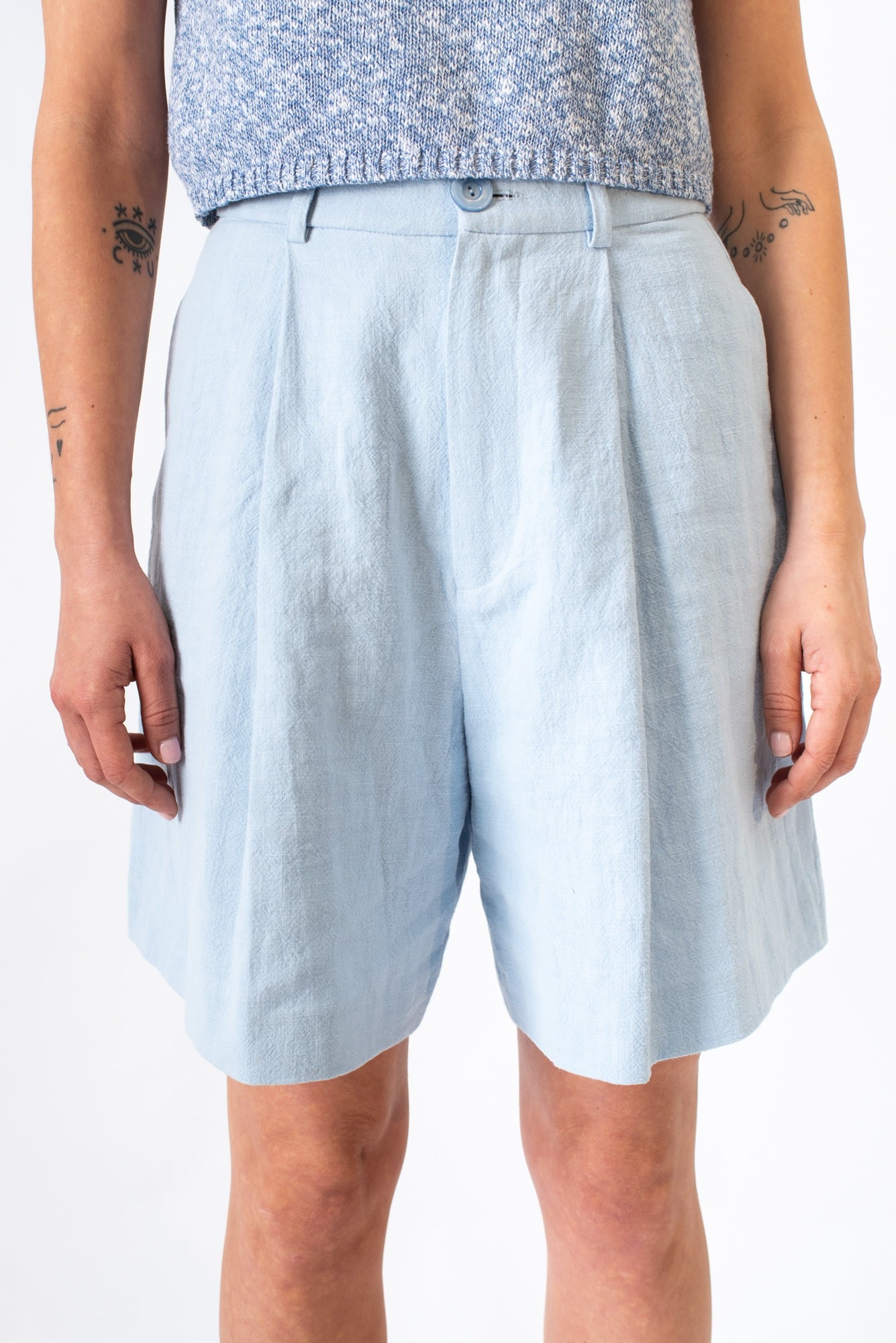 Blue linen Ocal shorts - Image 4