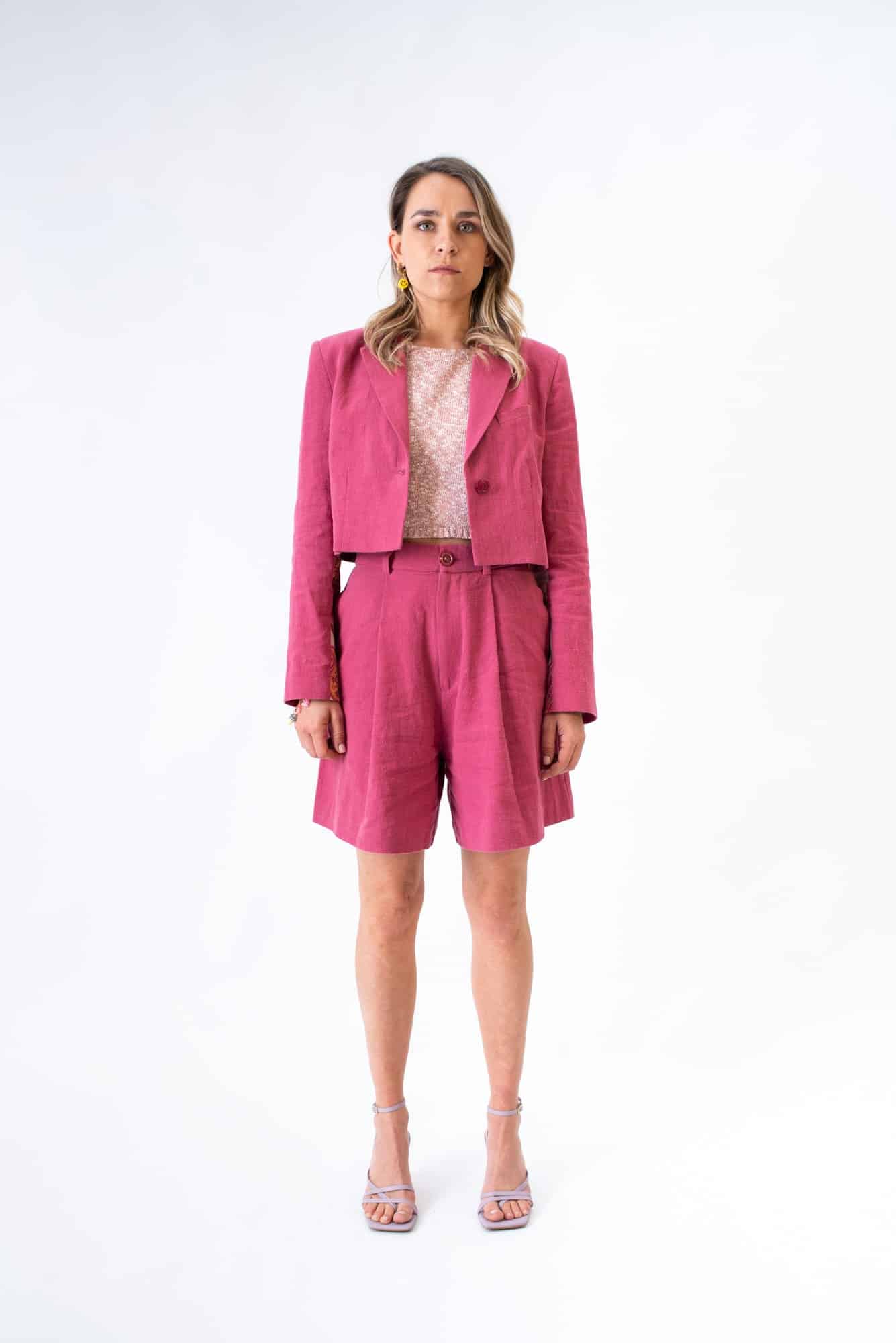 Pink linen Ocal shorts - Image 5