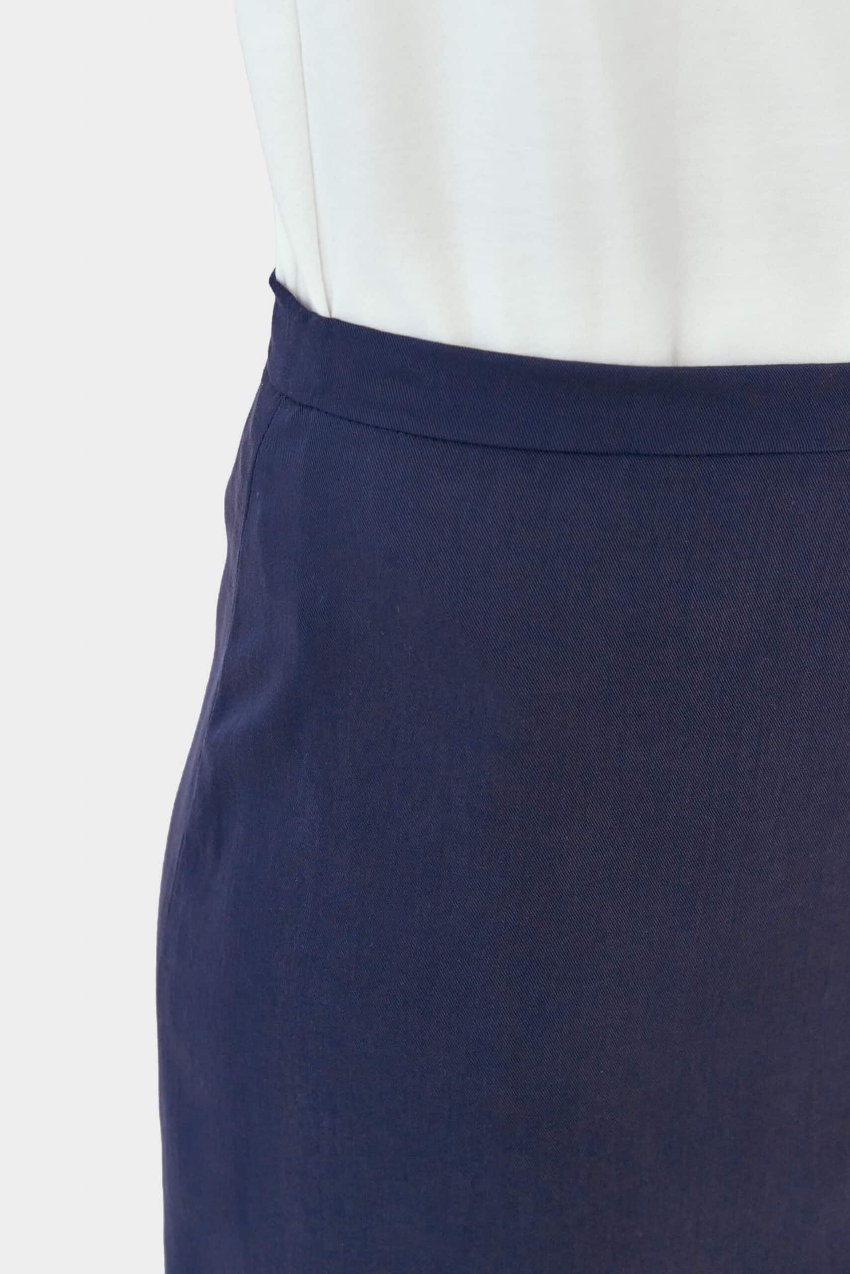 Navy tencel skirt - Image 4