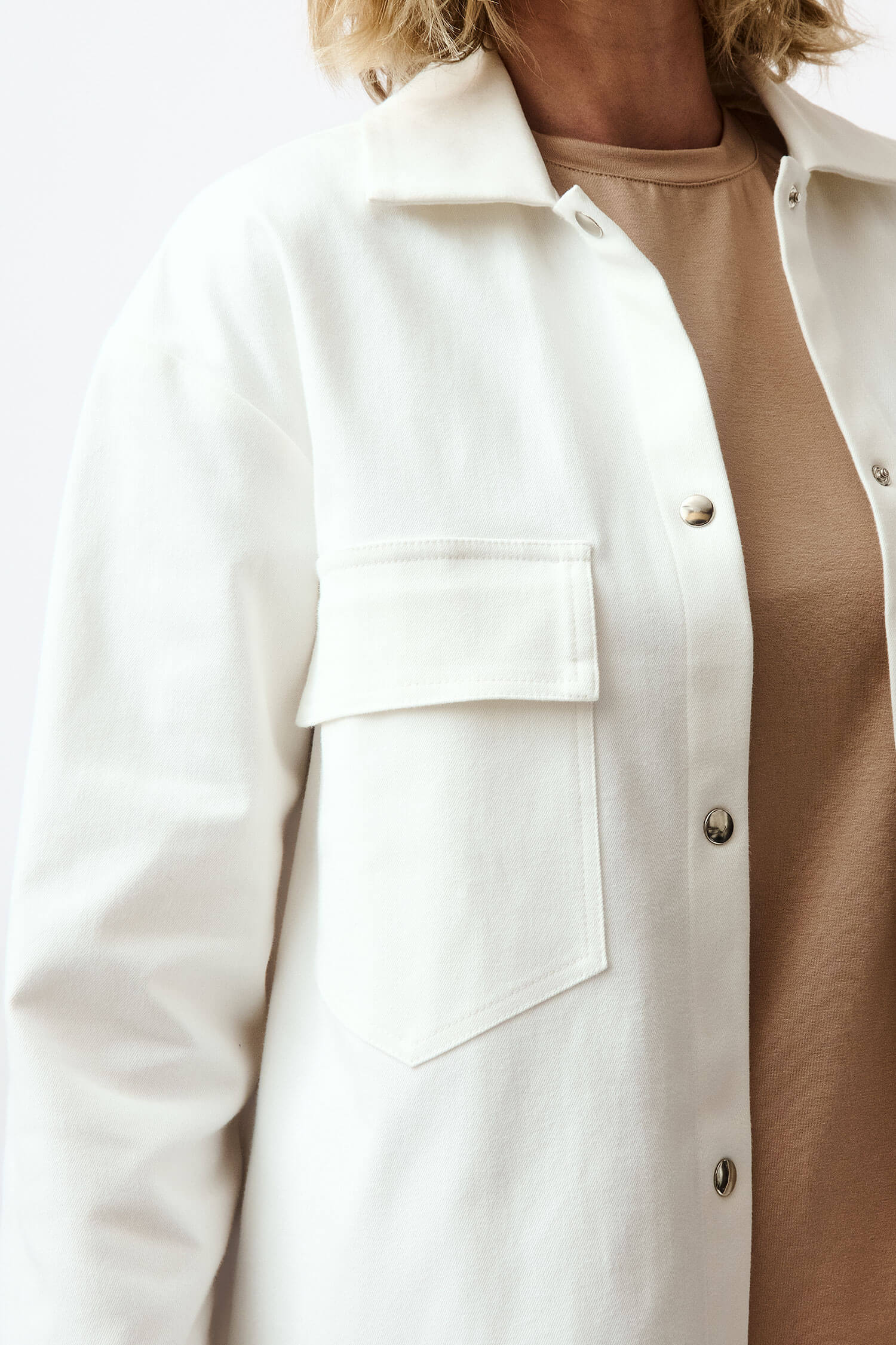 White denim pocket detail jacket - Image 3