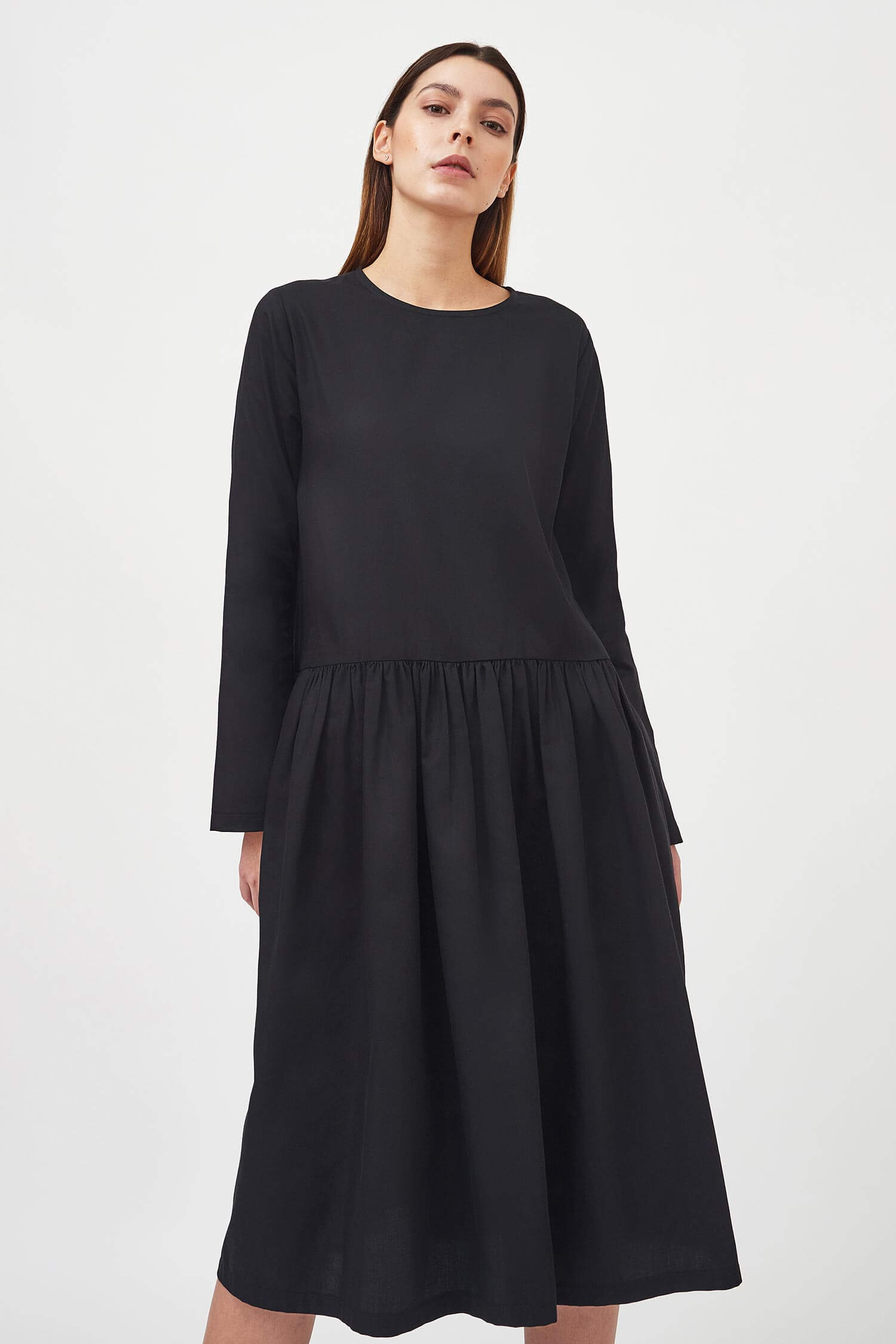Black frilled midi dress - Image 3