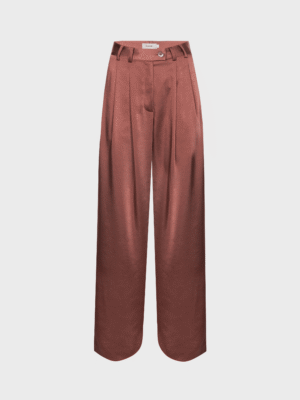Cassis brown pleated trousers