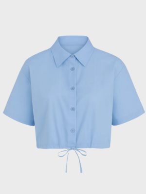 Short blue blouse