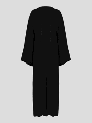 Black linen Kalamata kaftan