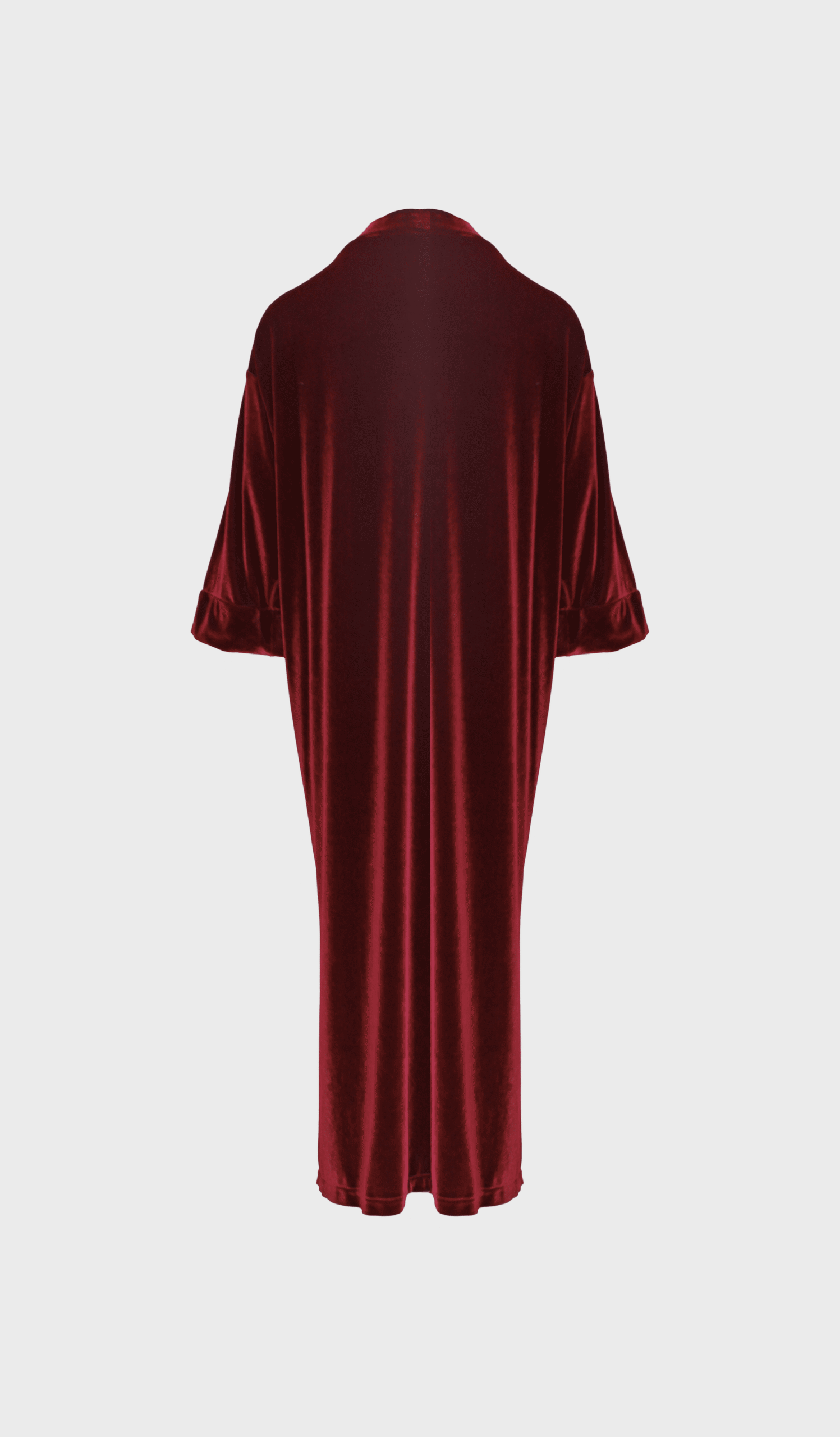 Wine red velvet Limoncillo kimono - Image 2