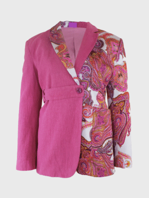 Raspberry pink long Niçoise vest