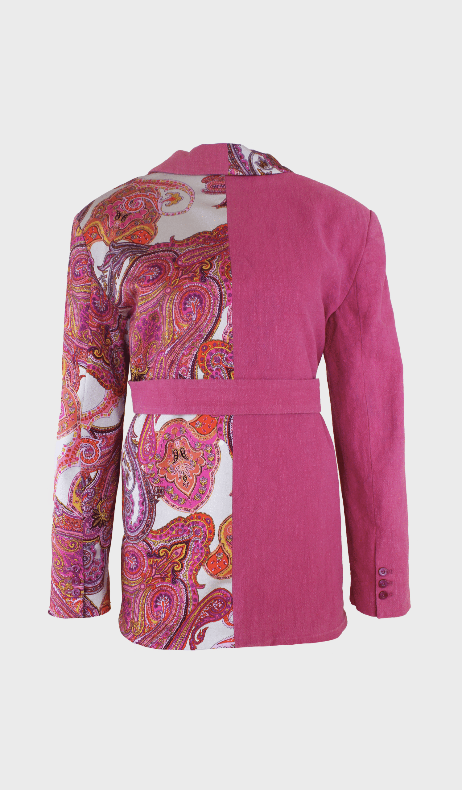 Raspberry pink long Niçoise vest - Image 2