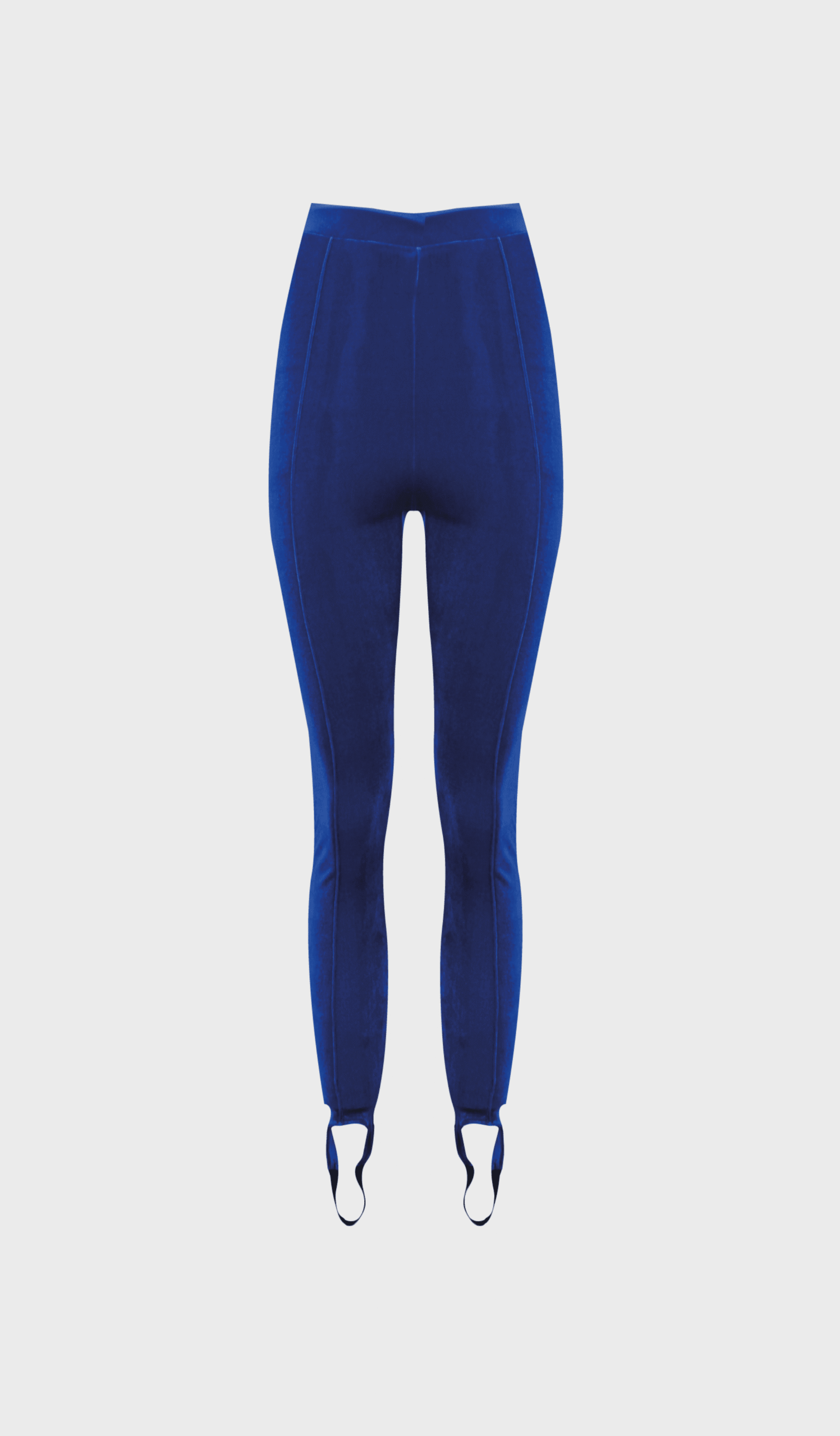 Blue stirrup high-waist leggings