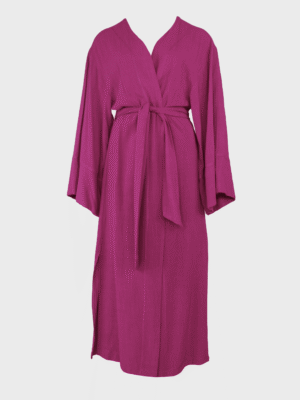 Pink linen Villa Longa kimono