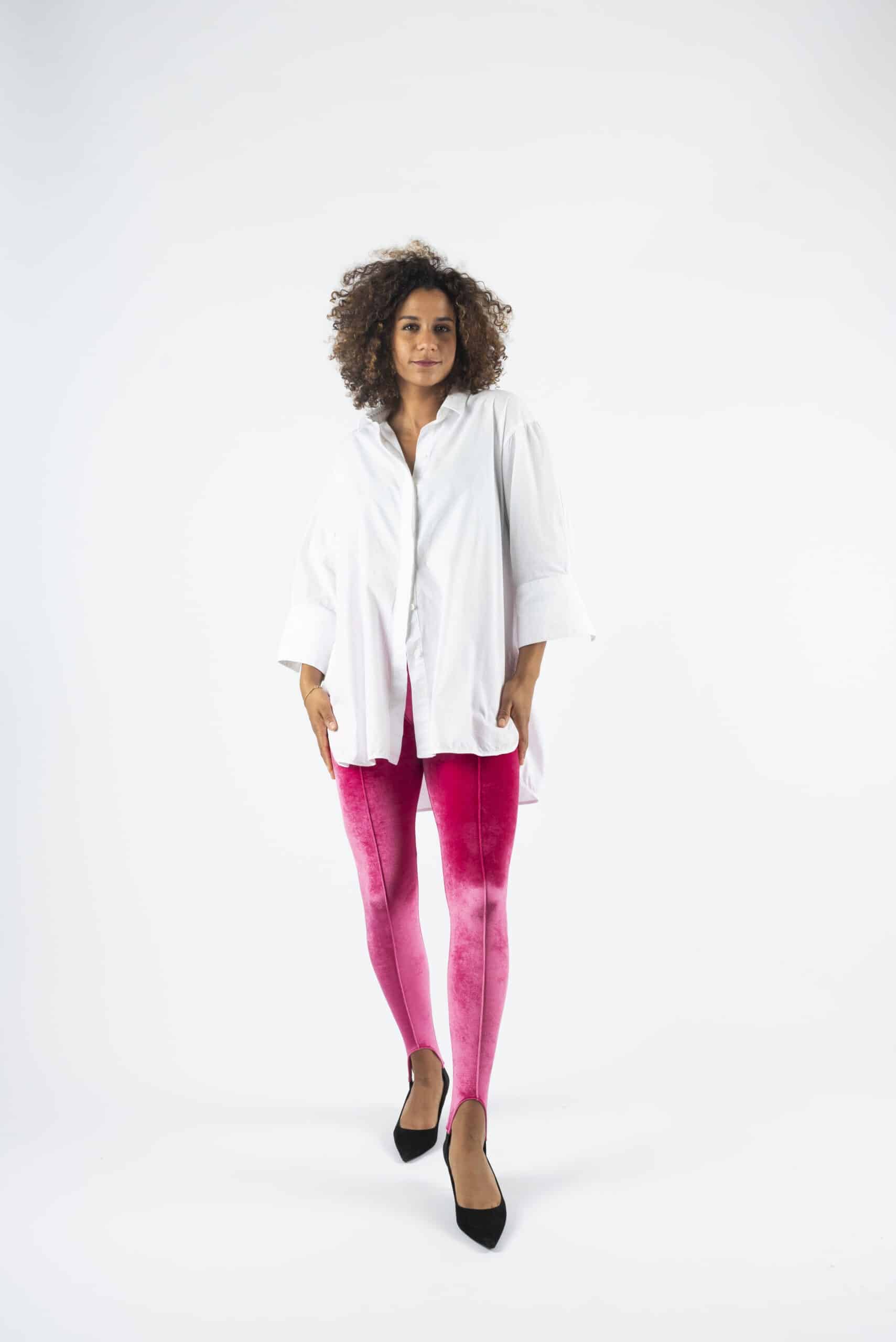 Pink stirrup high-waist leggings - Image 6