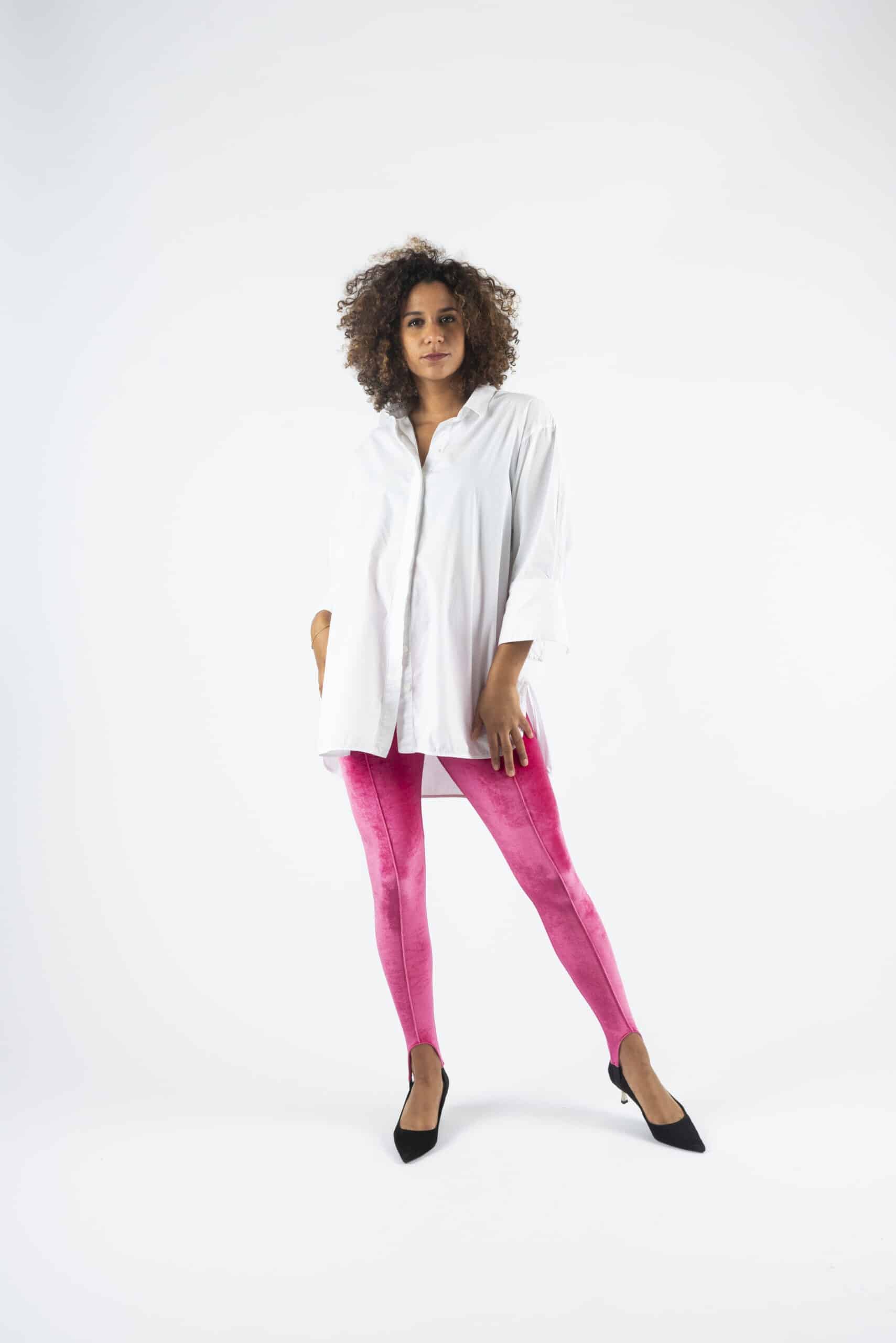 Pink stirrup high-waist leggings - Image 5