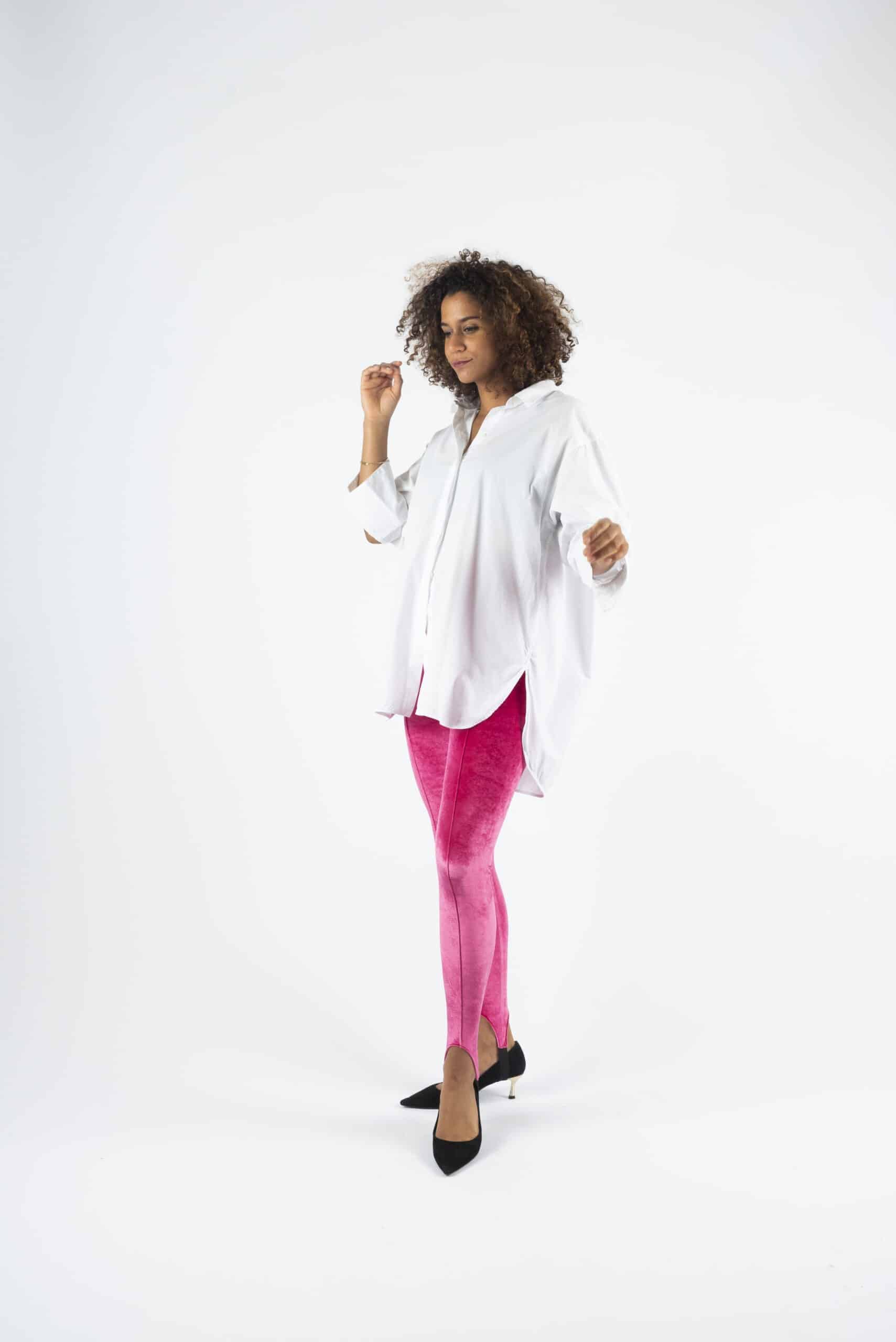 Pink stirrup high-waist leggings - Image 3