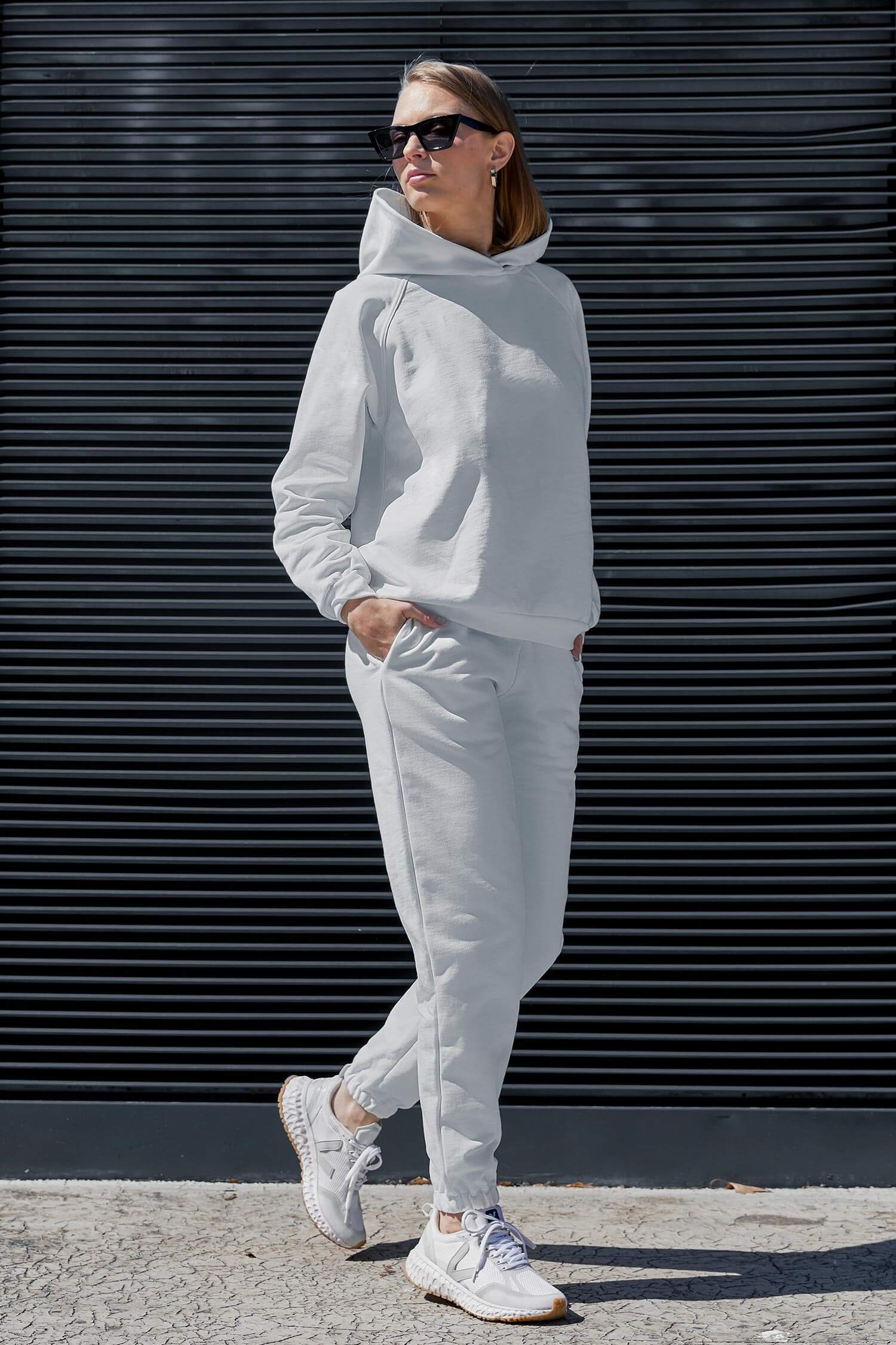 White organic cotton track pants - Image 4