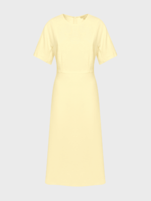 Yellow relaxed-fit long dress