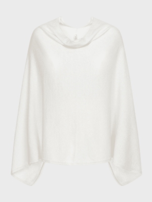 Ivory limited edition wool cape with glitter