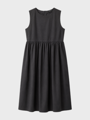 Frilled sleeveless midi dress