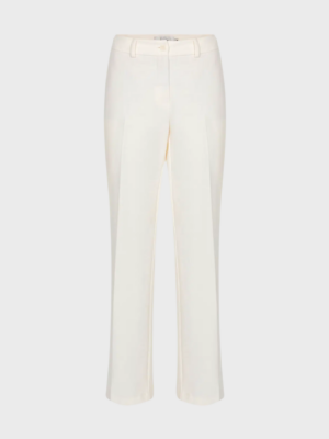 Ecru high-waisted trousers