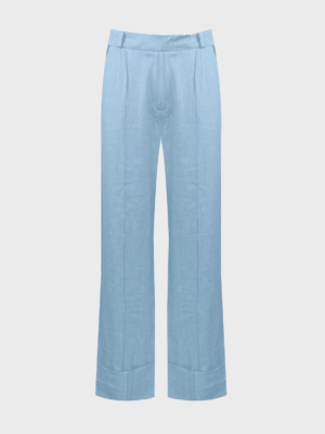 Blue linen long Ocal trousers