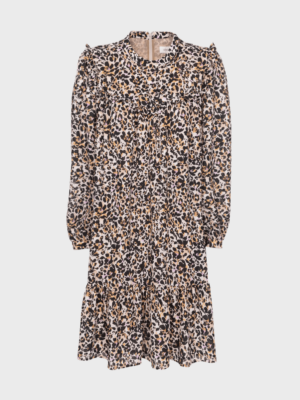 Leopard print mini dress
