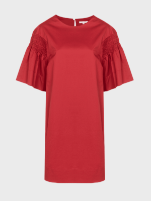 Red wine loose-fit dress