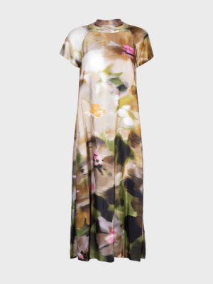 Brown flowy dress with open back