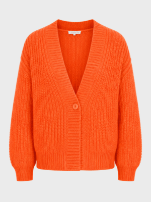 orange cardigan