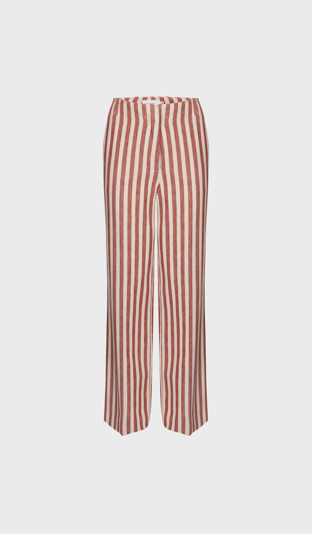 Beige and orange tailored trousers