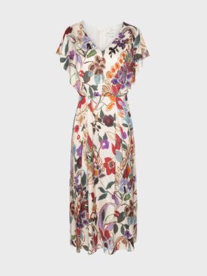 Multicolour short-sleeve dress