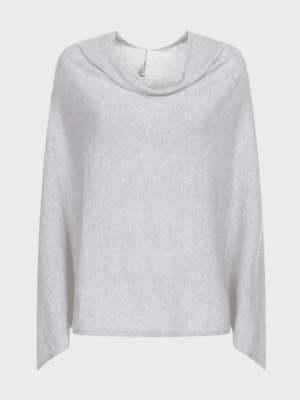 Grey limited edition wool cape with glitter
